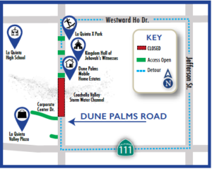 Dune Palms Road Detour Map