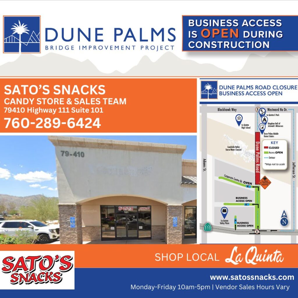 Sato's Snacks | Candy Store & Sales Team | 79410 Highway 111 | Suite 101
