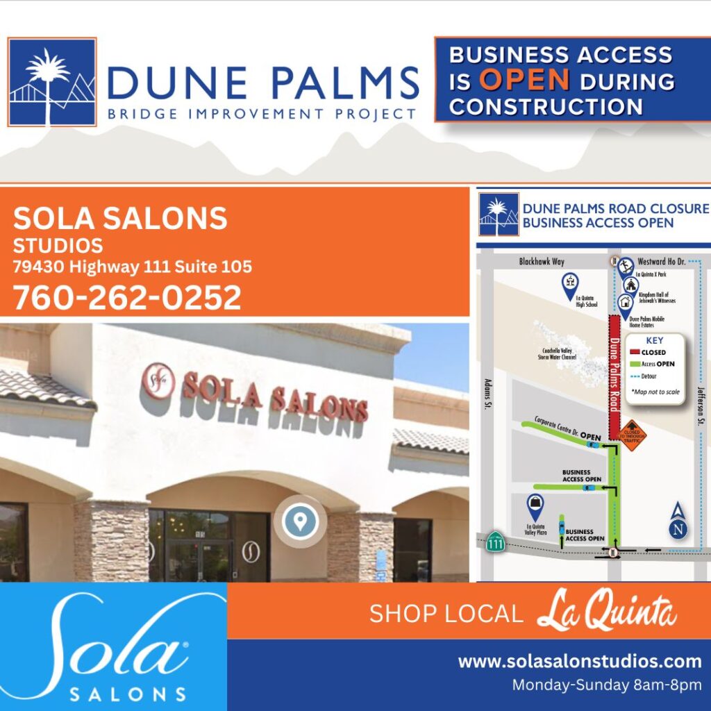 Sola Salons Studios | 79430 Highway 111 | Suite 105