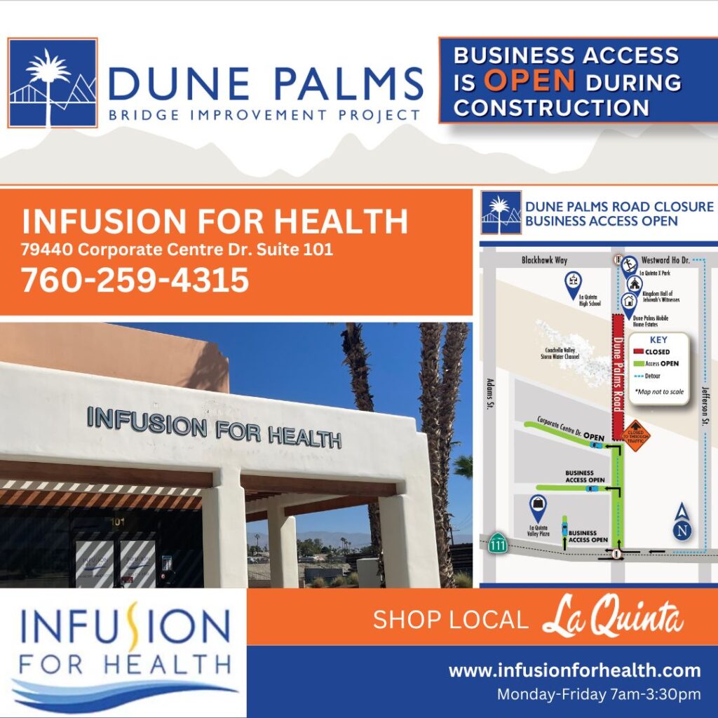 Infusion for Health | 79440 Corporate Center Drive | Ste. 101