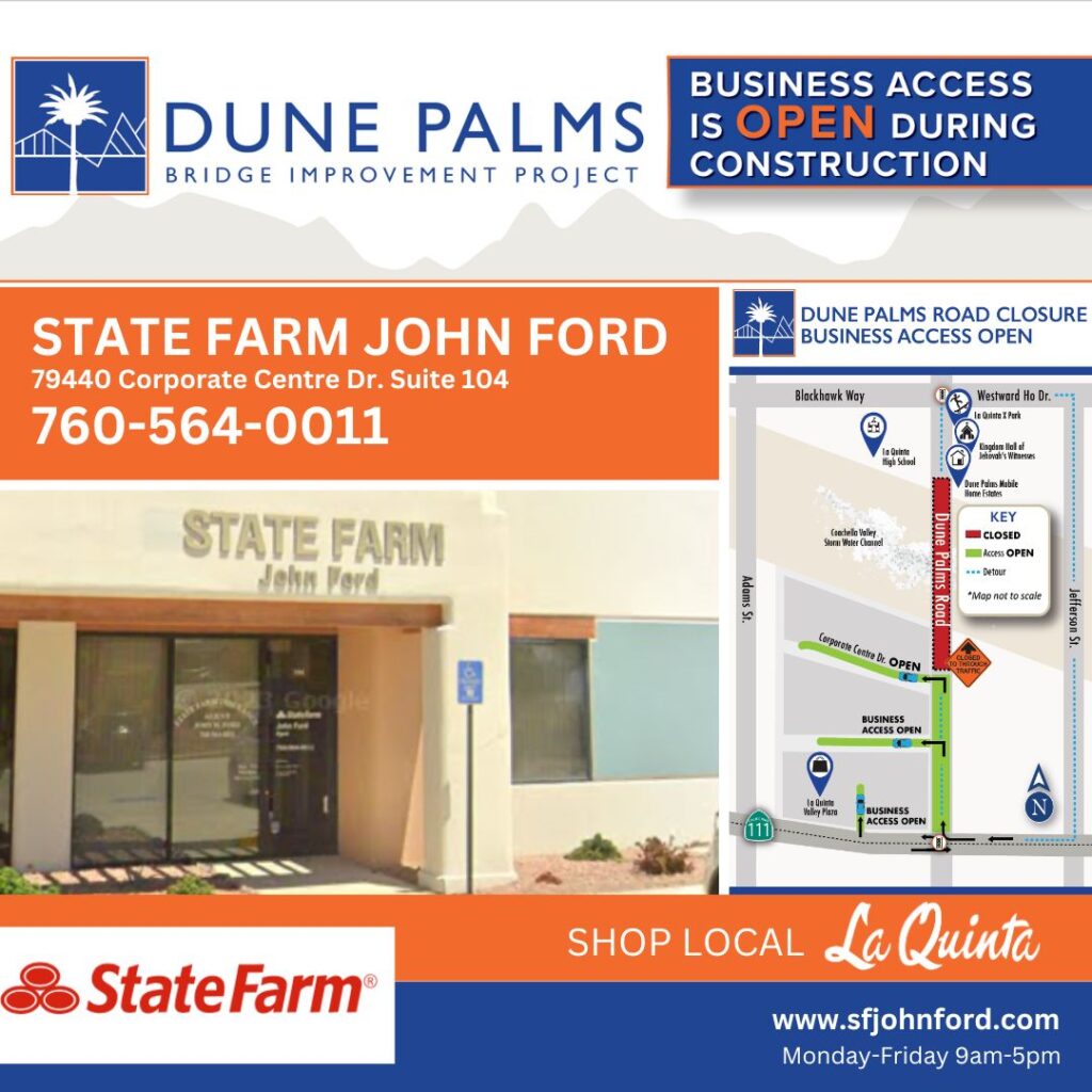 State Farm John Ford | 79440 Corporate Center Drive | Suite 104