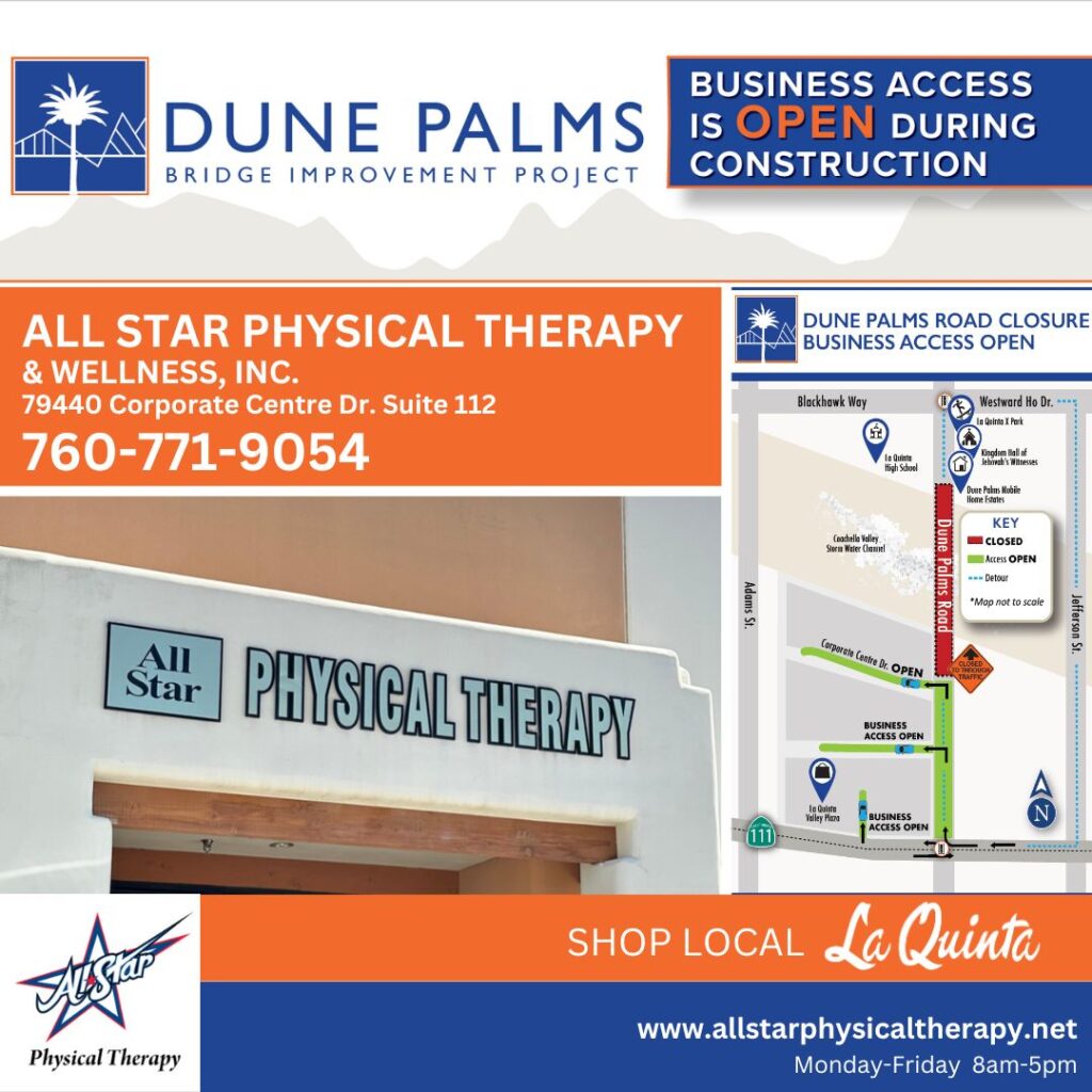 All Star Physical Therapy & Wellness Inc. | 79440 Corporate Center Drive | Suite 112