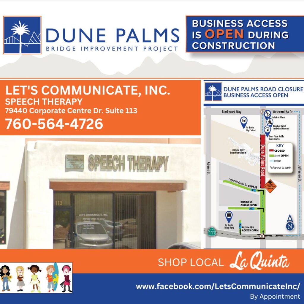 Let's Communicate, Inc. | 79440 Corporate Center Drive | Suite 113