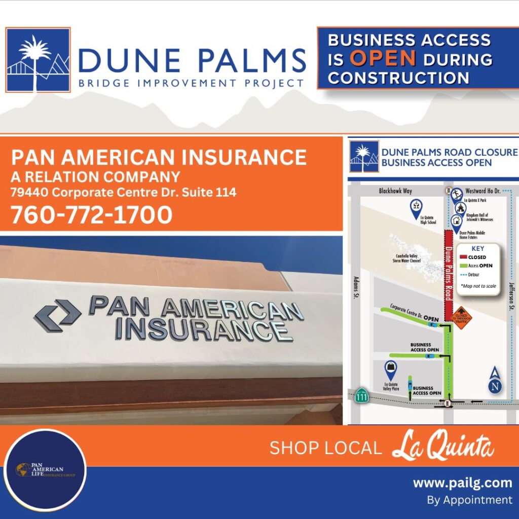 Pan American Insurance | 79440 Corporate Center Drive | Suite 114