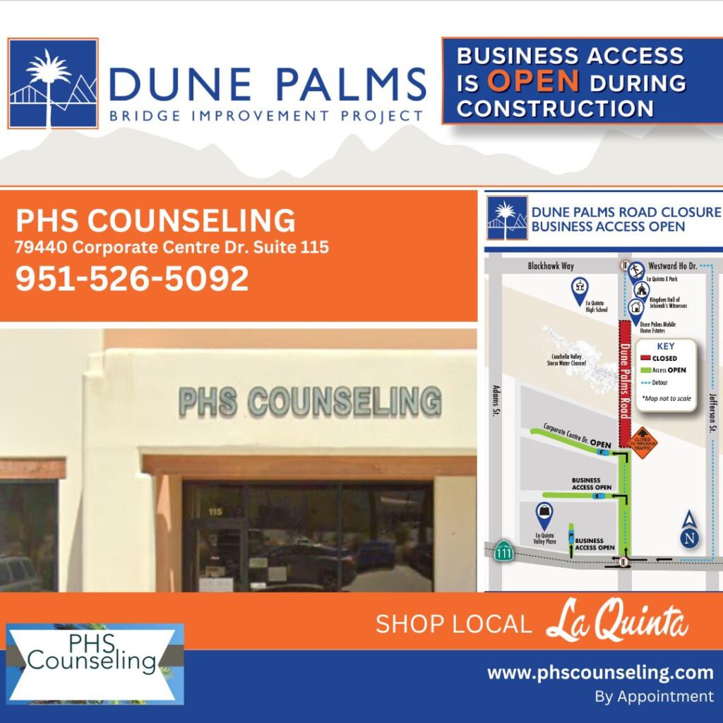 PHS Counseling | 79440 Corporate Center Drive | Suite 115