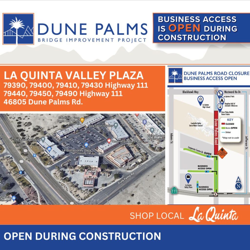 La Quinta Valley Plaza | 79390, 79400, 79410, 79430, 79440, 79450, 79490 Highway 111 | 46805 Dune Palms Road